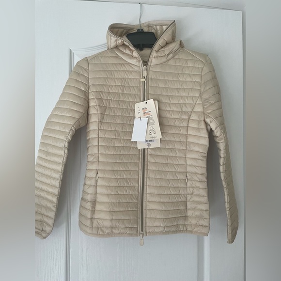 Save The Duck Alexa Shiny Hooded Puffer Jacket Size 0 (XS) - Picture 2 of 10